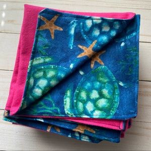 Set of 6 Double Layer Unpaper Towels-Sea Turtle